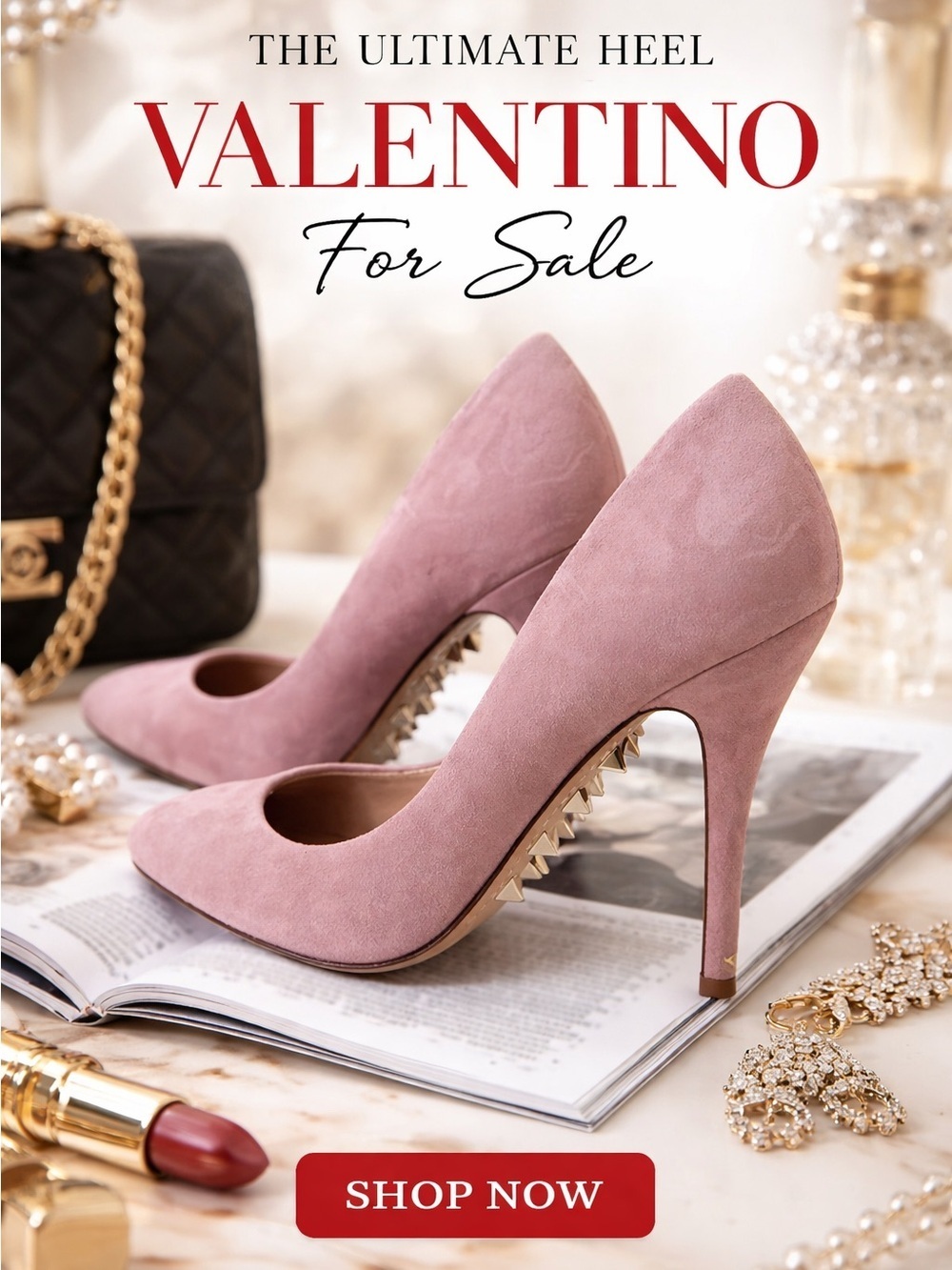 Valentino Garavani Rockstud Killer Stud 90mm Pink Suede Pumps EU 40 - Picture 2 of 12